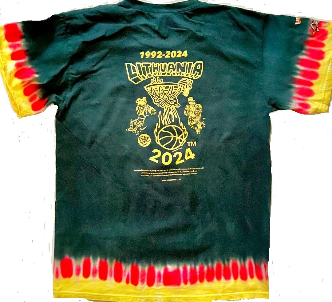 1992 to 2024 Gen-Z Lithuania Tie Dye Basketball T-Shirts